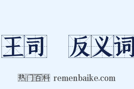 王司馬反义词是什么意思的图片